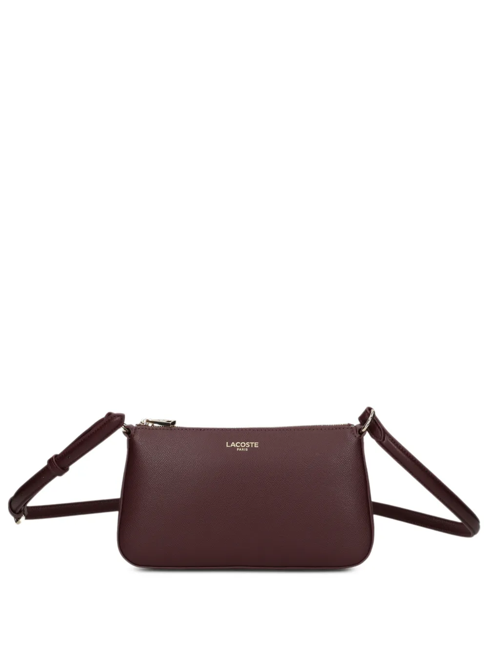 Lacoste small Champs-Élysées logo-print leather cross-body bag - Rot