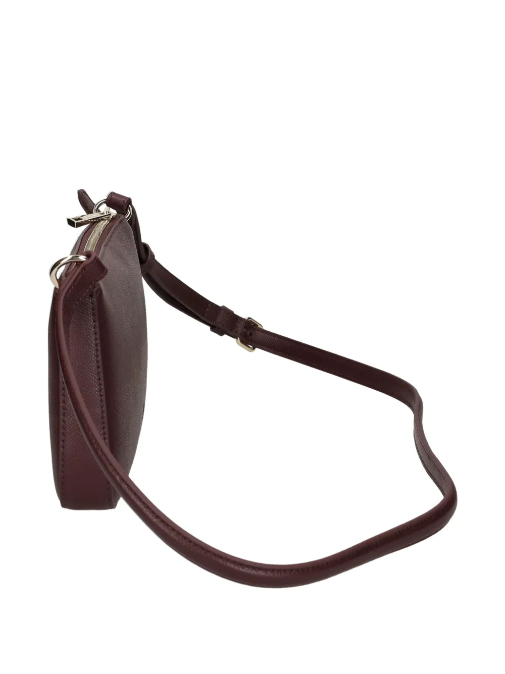 Lacoste Kleine Champs-Élysées leren crossbodytas met logo-print Rood