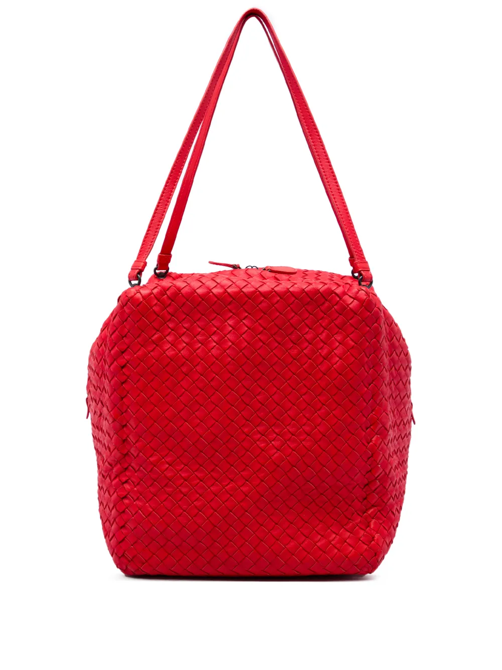 Bottega Veneta Pre-Owned 2012-2026 Nappa Intrecciato Cube shoulder bag - Rot