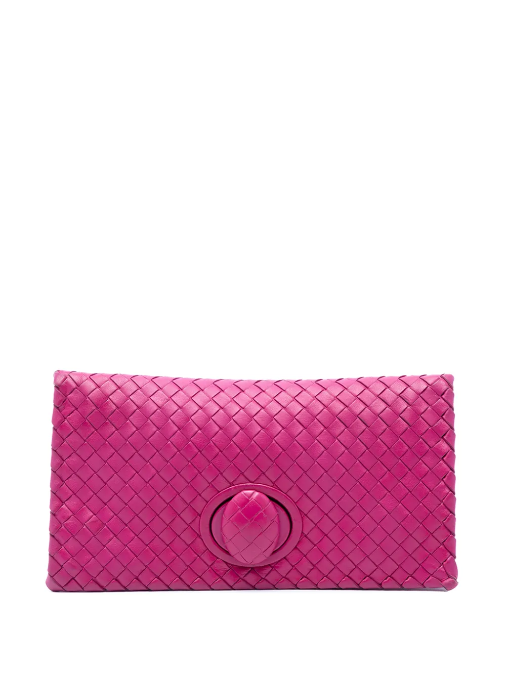 Bottega Veneta Pre-Owned 2011 Nappa Intrecciato Turn Lock clutch bag - Rosa