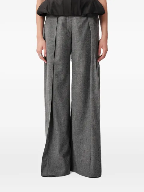 CONCEPTO Steel pleated wide-leg trousers