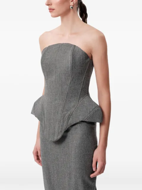 CONCEPTO Sculpt peplum corset blouse