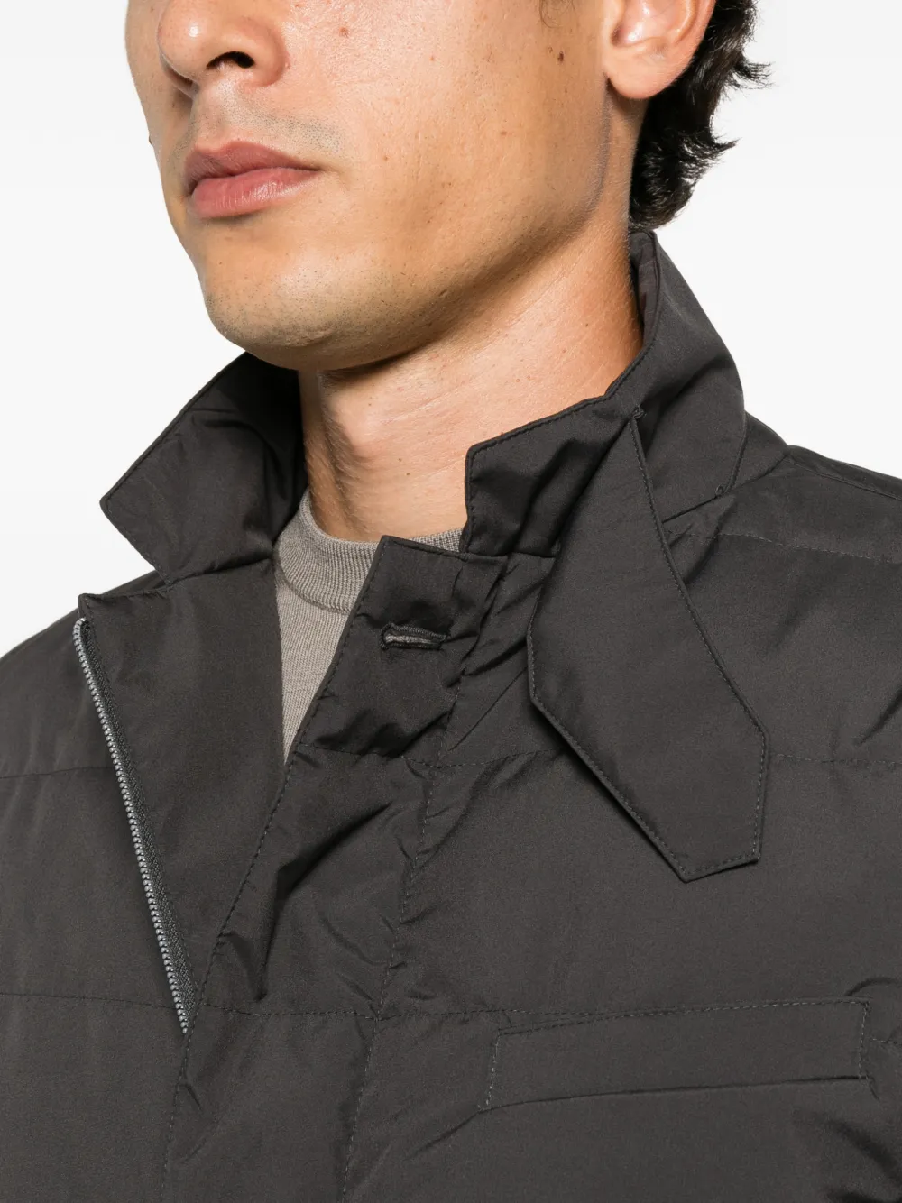 Herno high-neck padded jacket Grijs