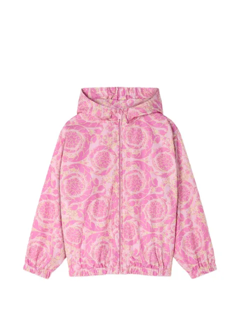 Versace Kids Barocco-print hooded jacket