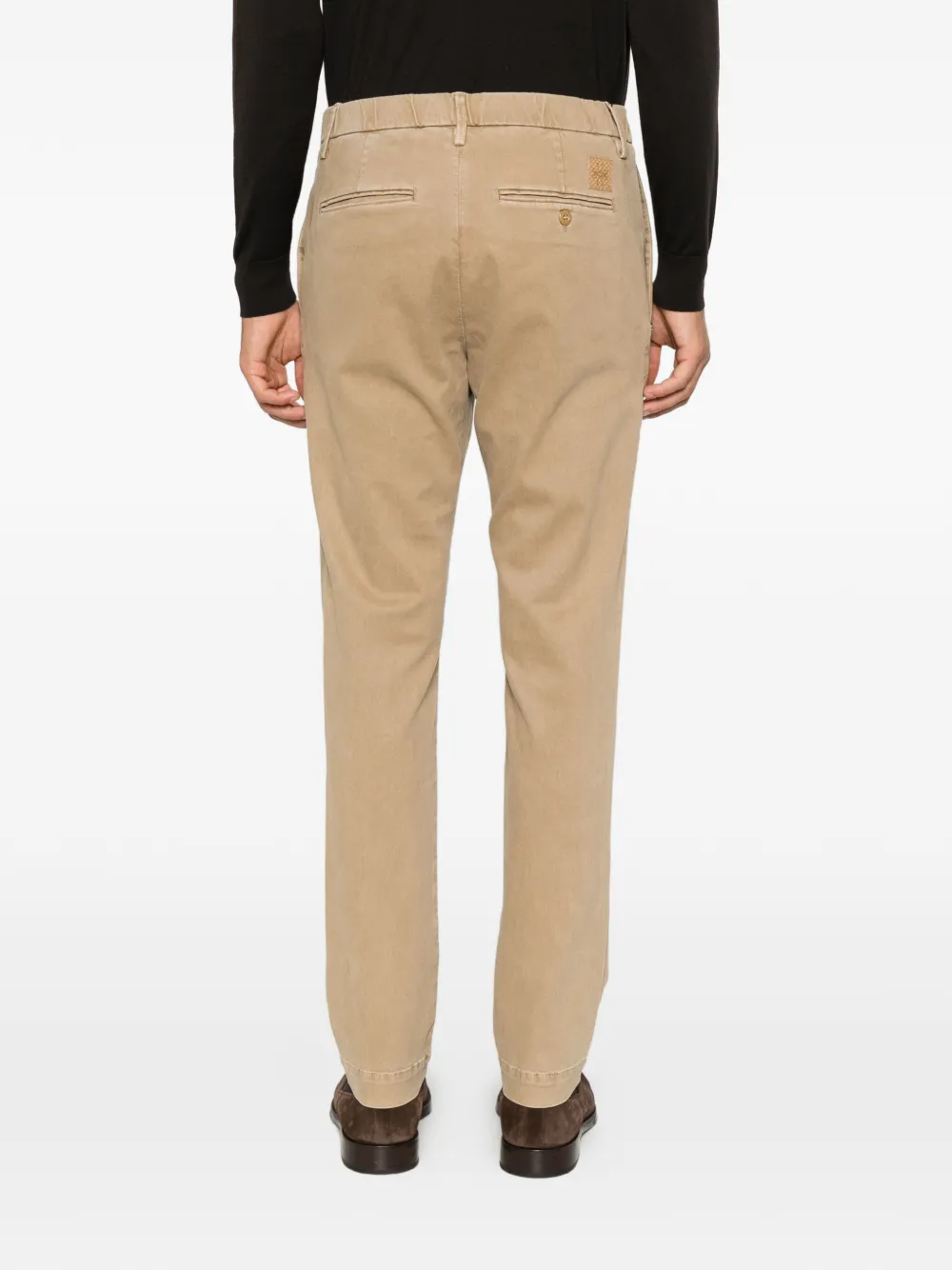Jacob Cohën logo-patch straight-leg trousers Beige