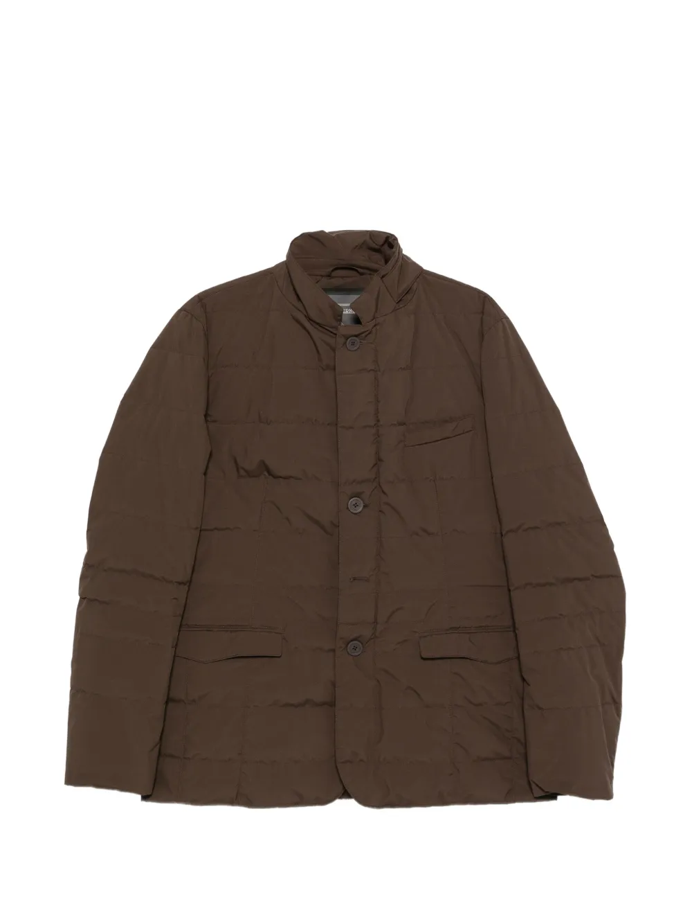 Herno quilted button-fastening coat - Marrone