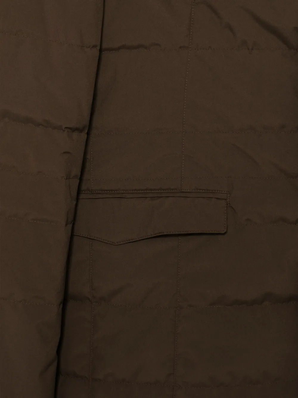 Herno quilted button-fastening coat Bruin
