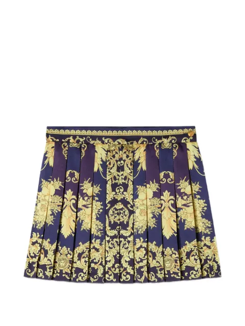 Versace Kids Barocco-print pleated skirt