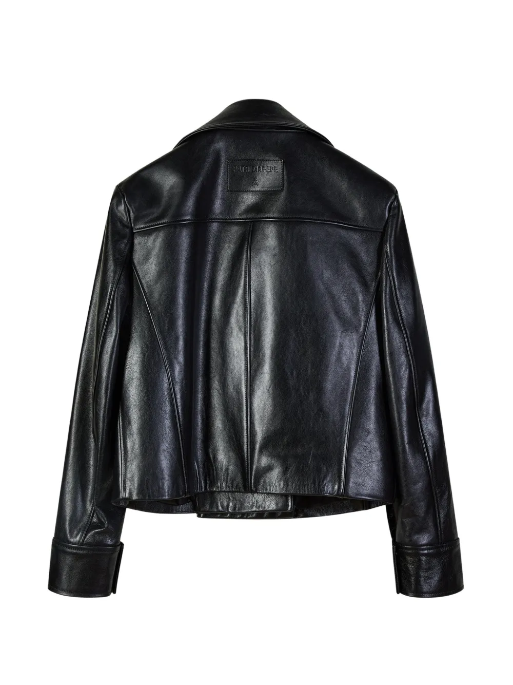 Patrizia Pepe Oversized bikerjack Zwart
