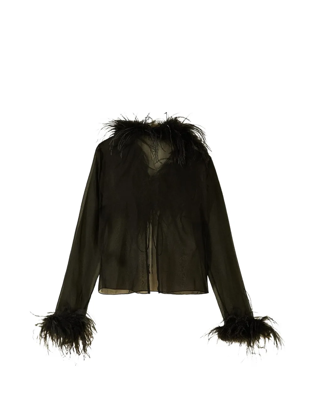 Patrizia Pepe Doorzichtige blouse Zwart