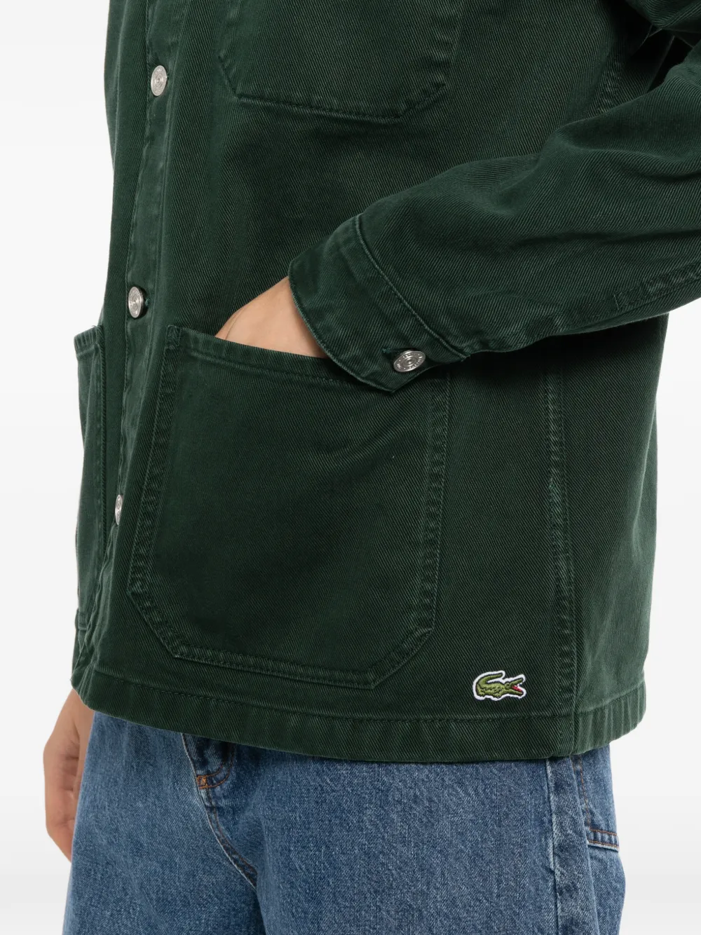 Lacoste Denim shirtjack Groen