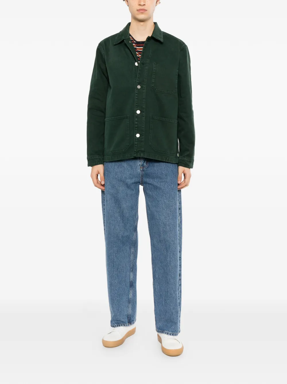 Lacoste Denim shirtjack Groen