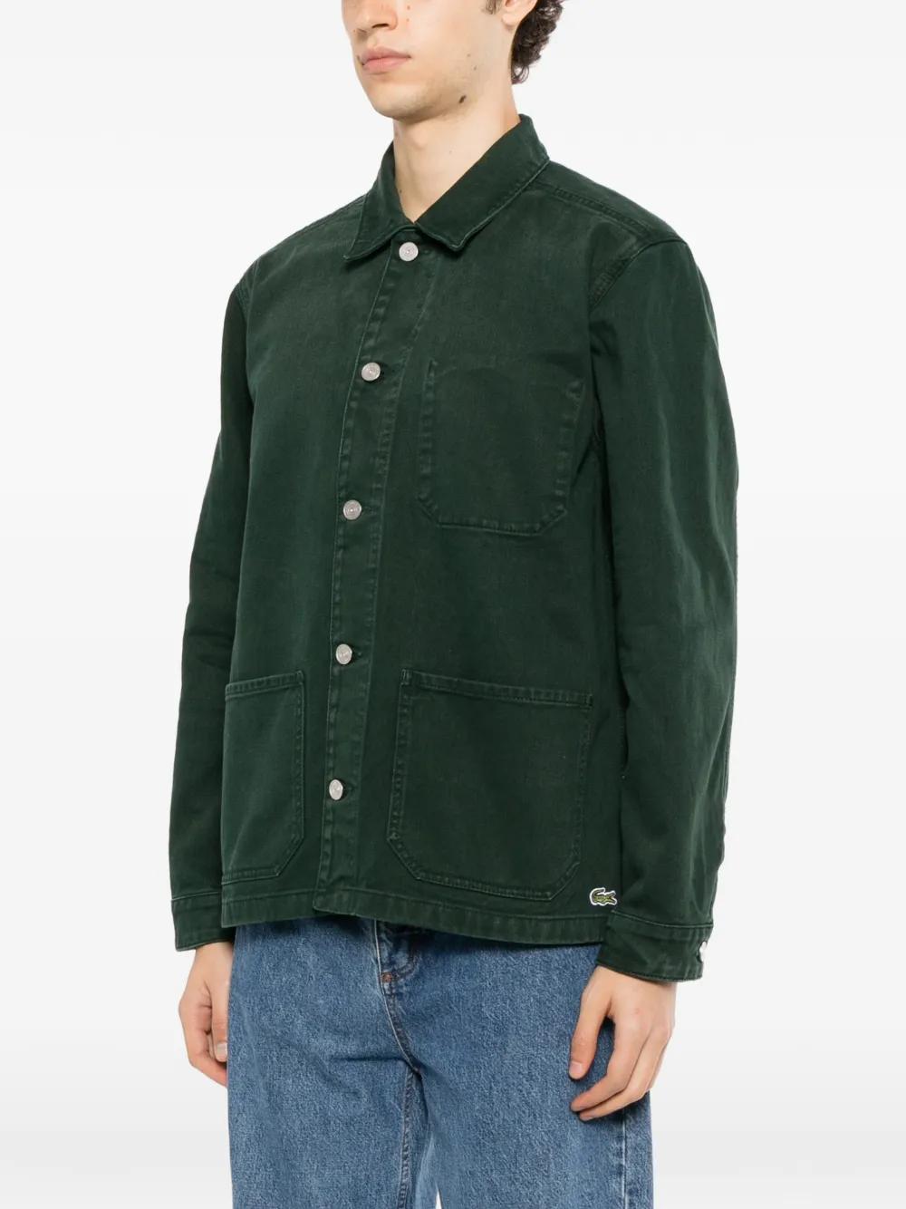 Lacoste Denim shirtjack Groen