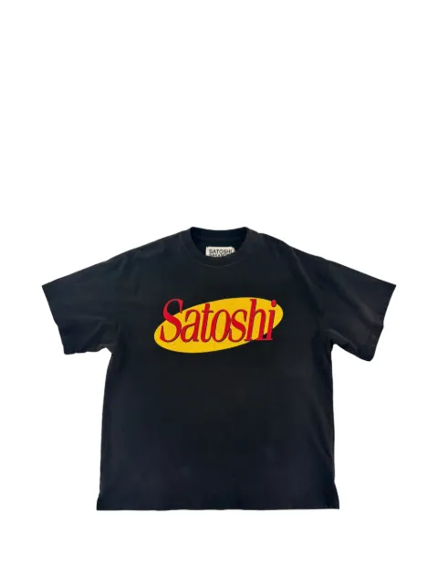 SATOSHI NAKAMOTO Sitcom logo-print T-shirt