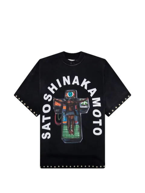SATOSHI NAKAMOTO Welcome To The Machine graphic-print T-shirt
