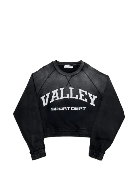 Vale faded logo-print sweater