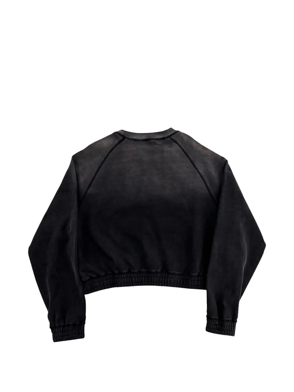 Vale faded logo-print sweater Zwart