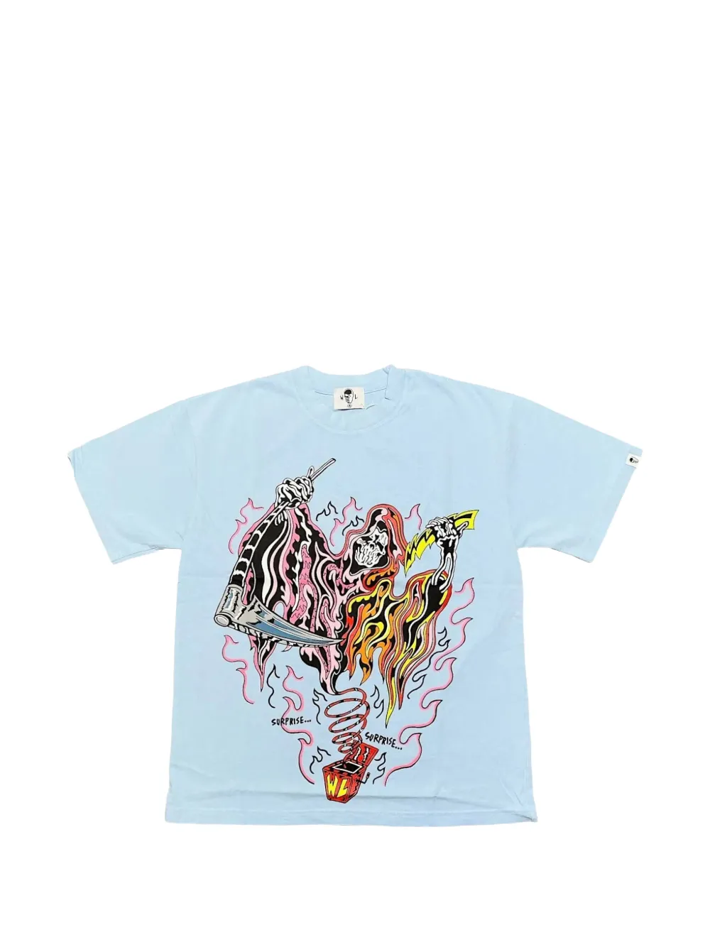 Warren Lotas graphic-print Surprise T-shirt - Bleu Warren Lotas graphic-print Surprise T-shirt - Bleu