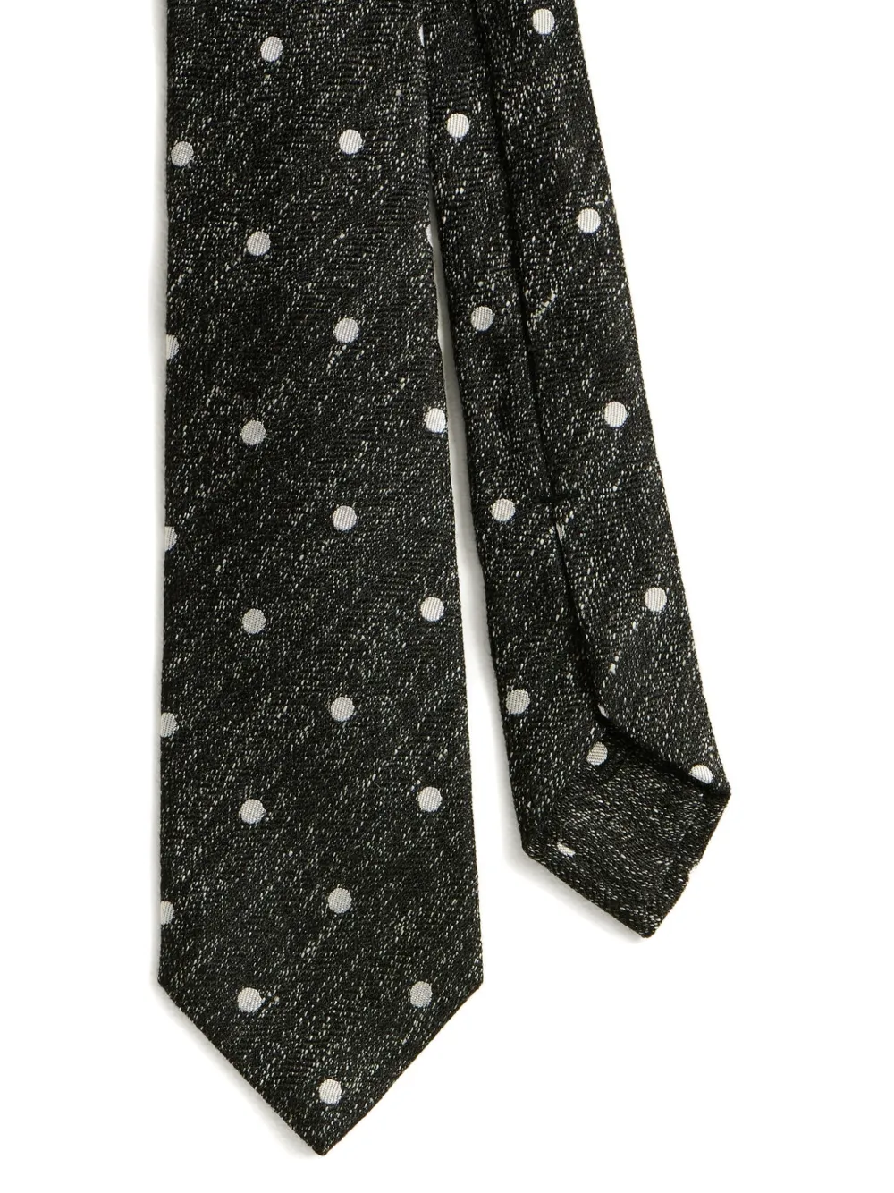 Kiton Stropdas met stippen Zwart