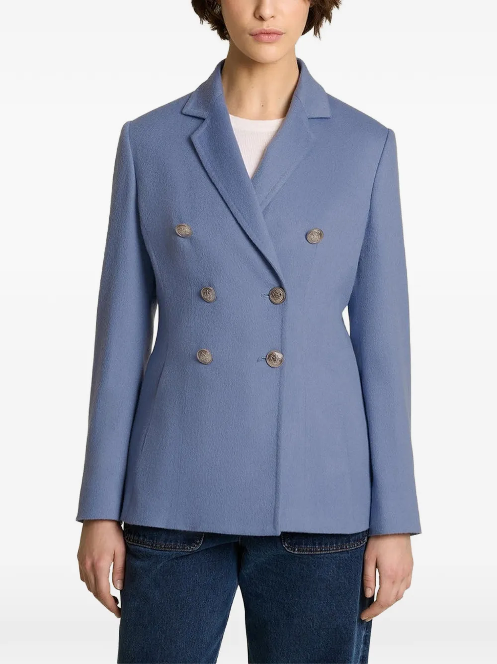 Kiton Blazer met dubbele rij knopen Blauw