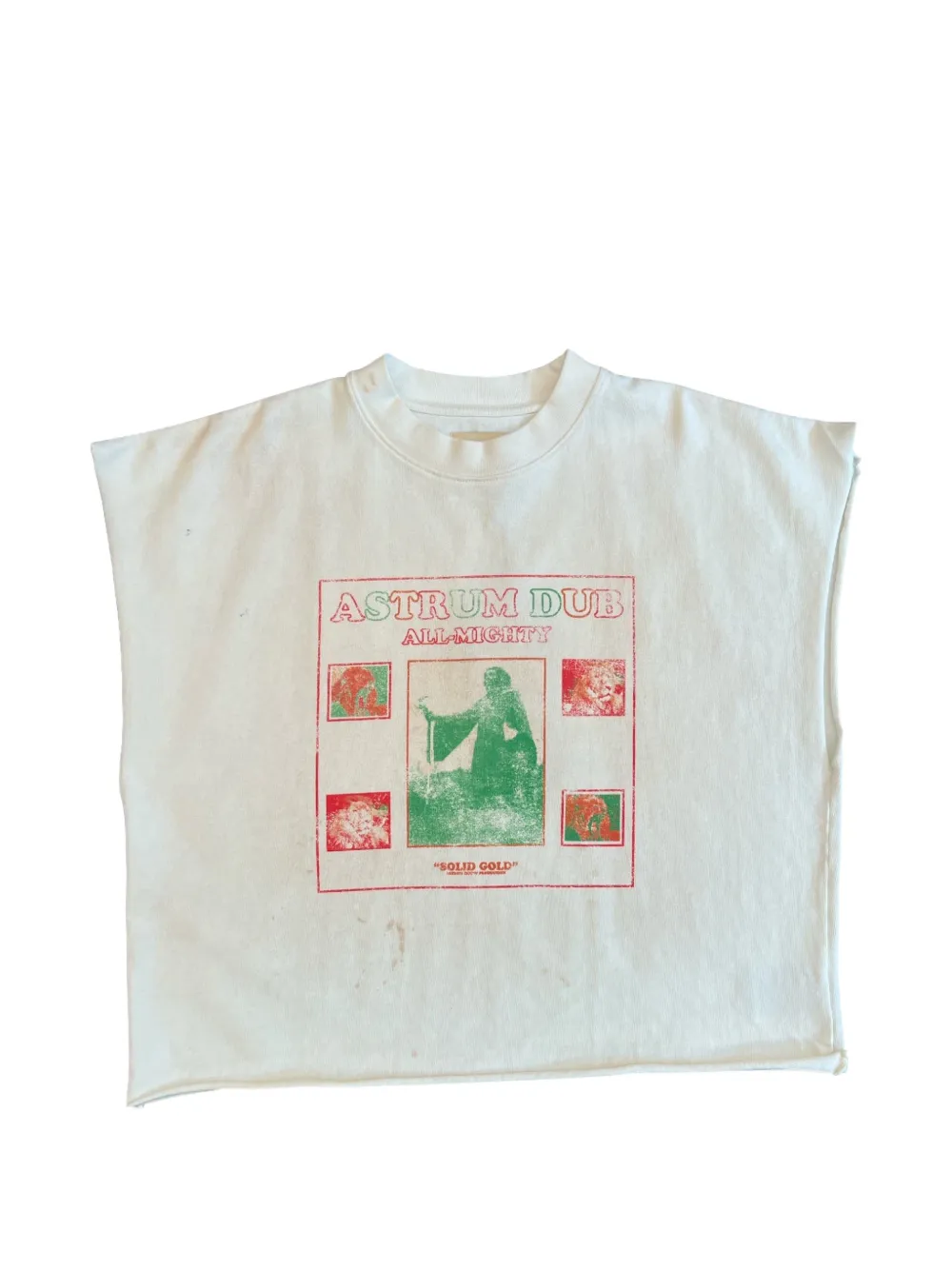 astrum Dub Cut-Off T-shirt - Nude