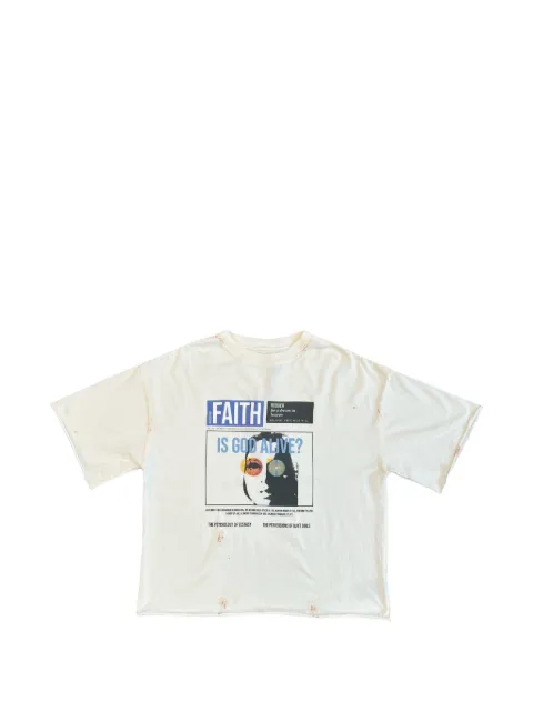 astrum distressed graphic-print T-shirt