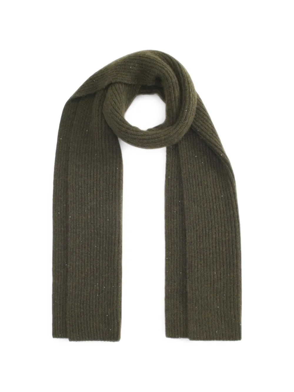 Fabiana Filippi Platinum ribbed-knit scarf - Verde