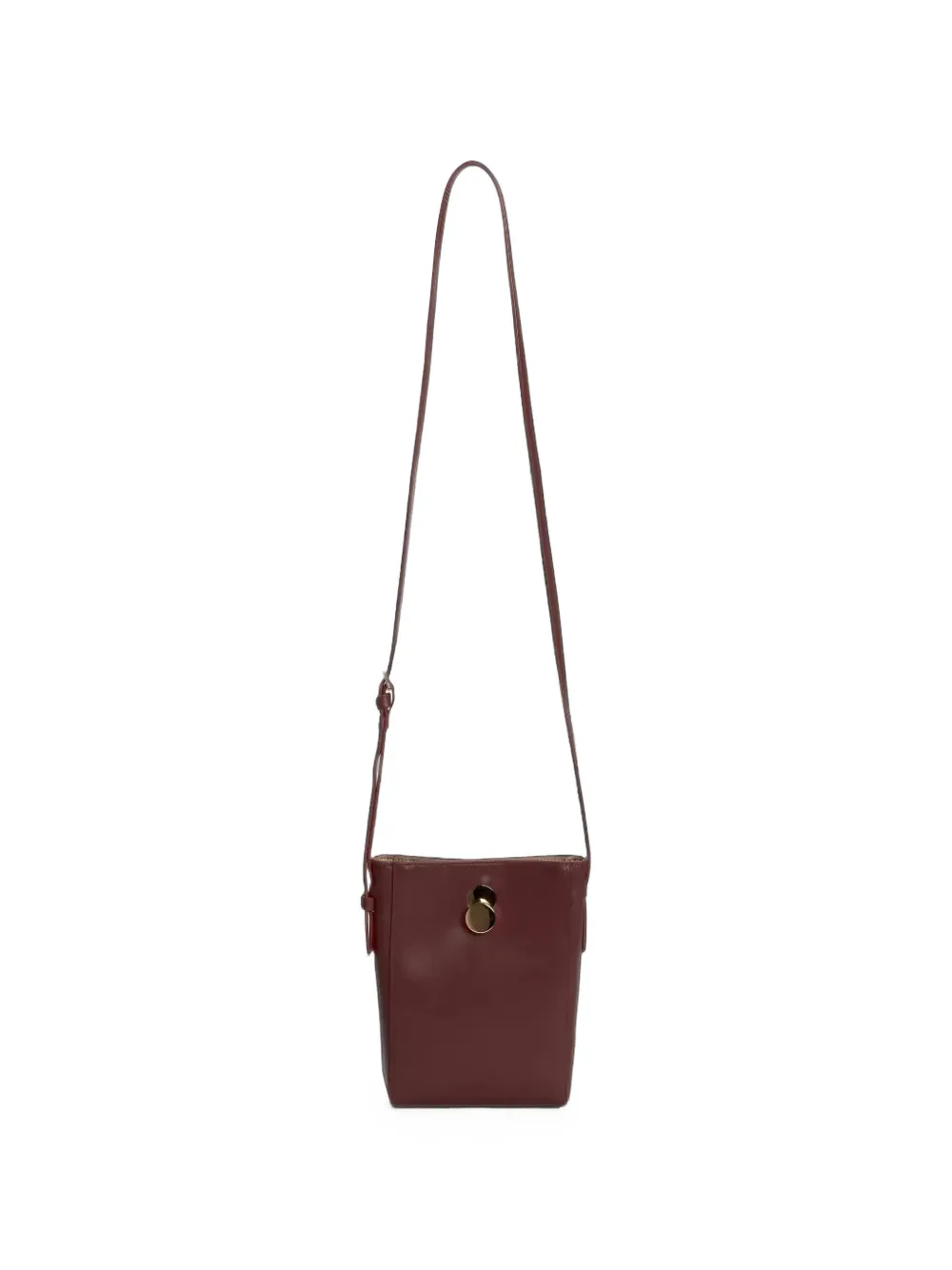 Fabiana Filippi Eclipse buckle leather shoulder bag - Rosso