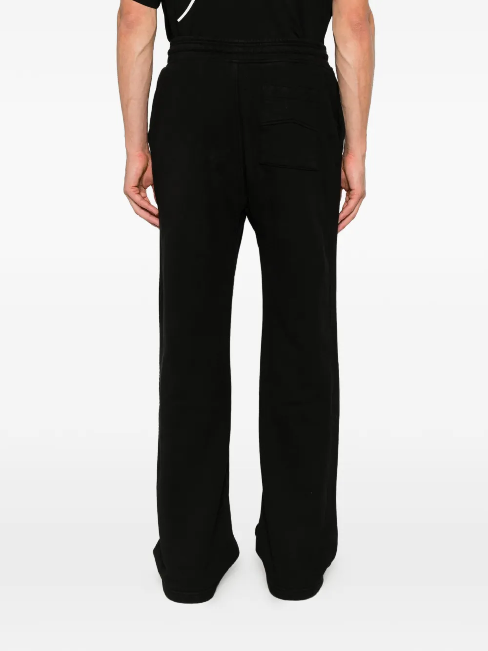 RHUDE logo-embroidered drawstring track pants Zwart