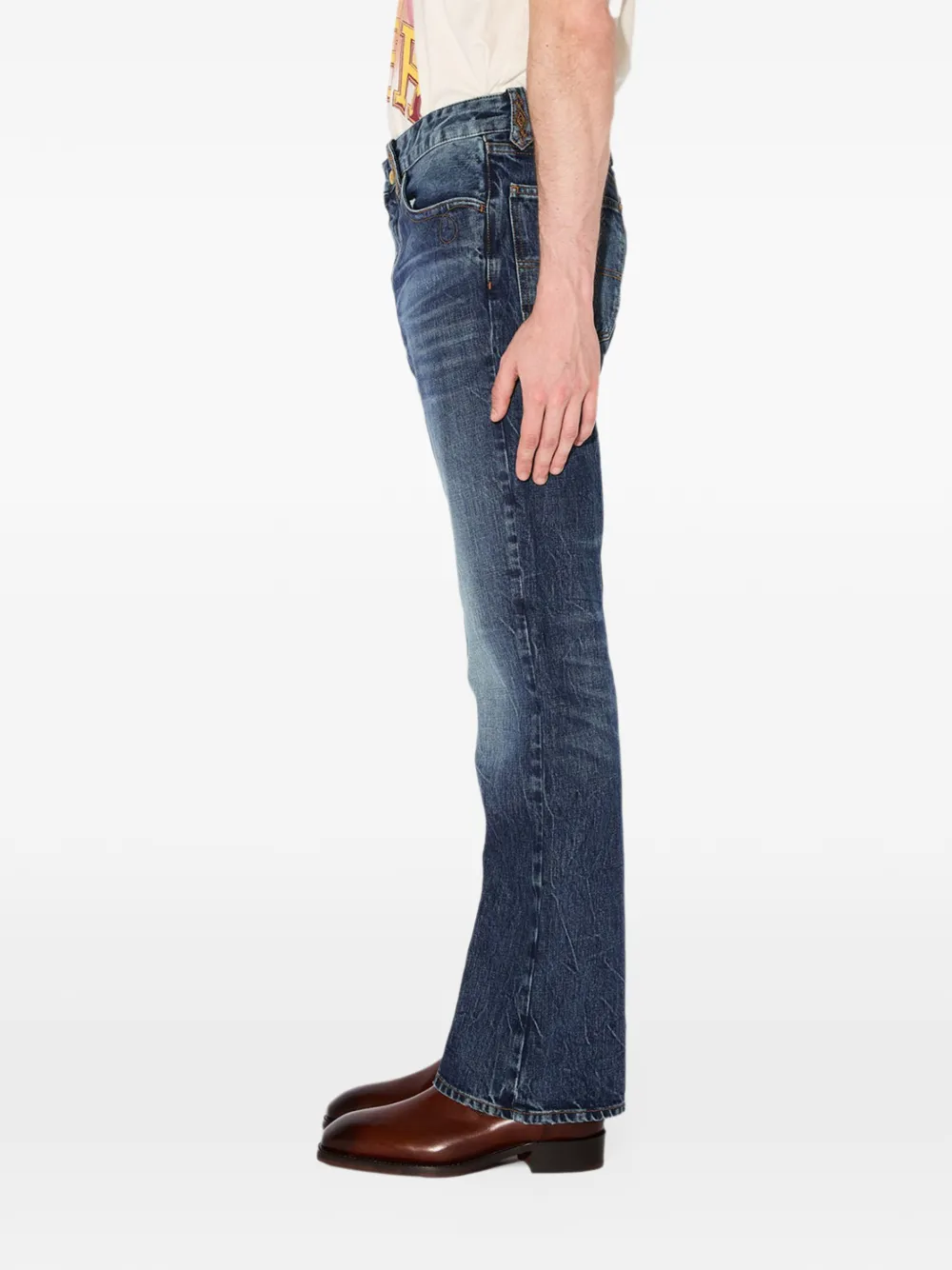 AMISH Gringo Loco faded-effect jeans Blauw
