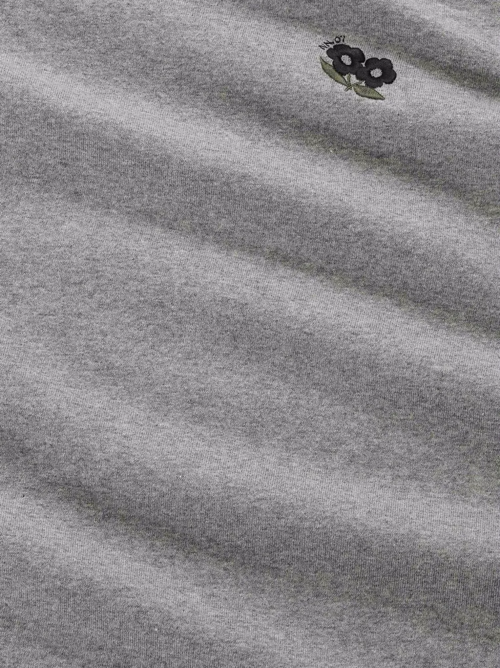 NN07 flower-embroidered T-shirt Grijs