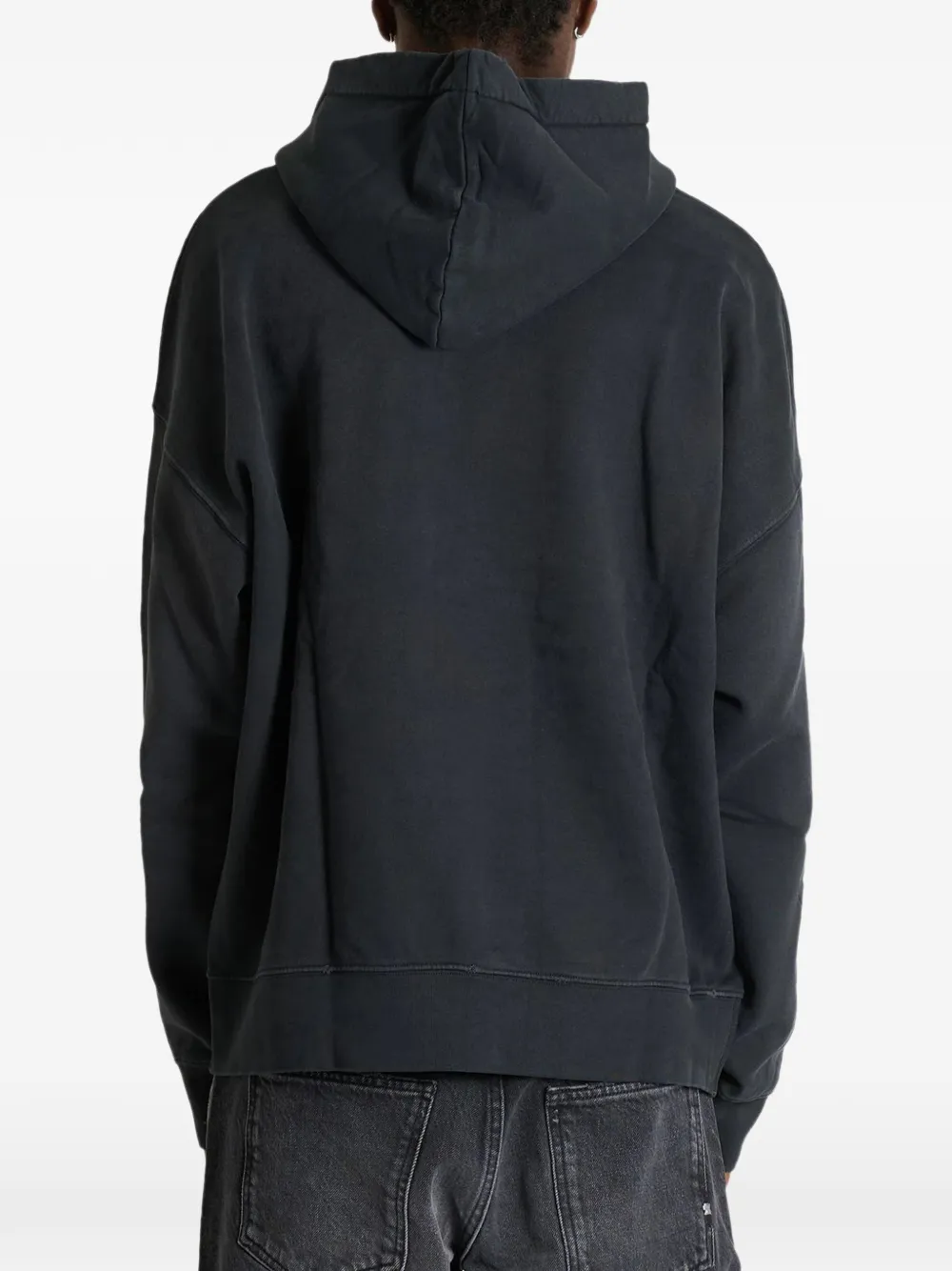 AMISH logo-embroidered hoodie Zwart