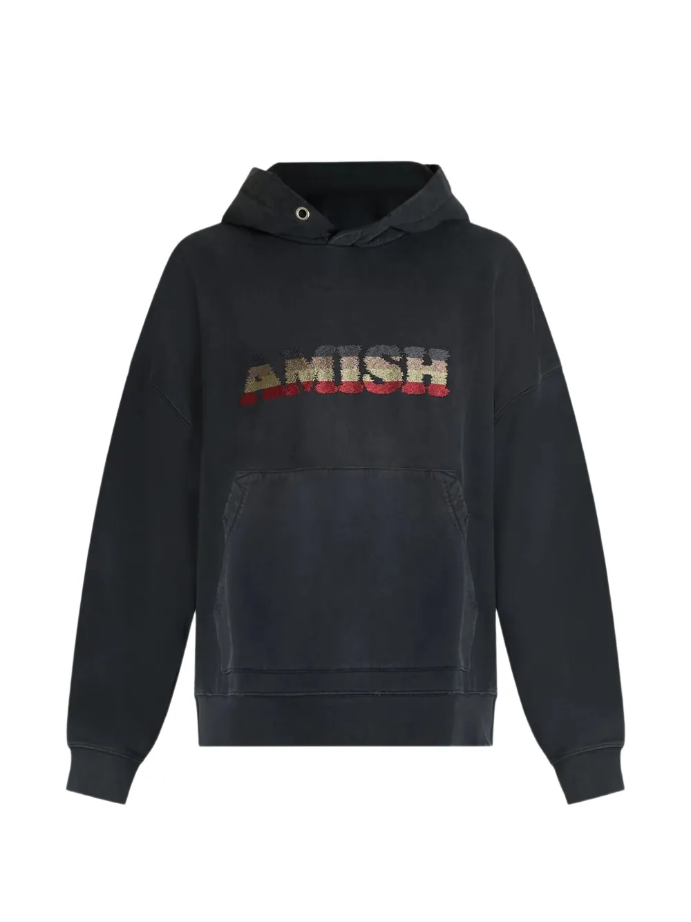 AMISH logo-embroidered hoodie - Black
