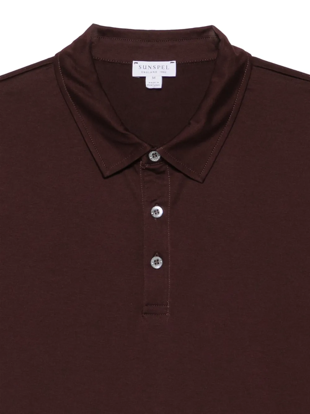 Sunspel long-sleeve polo shirt Bruin