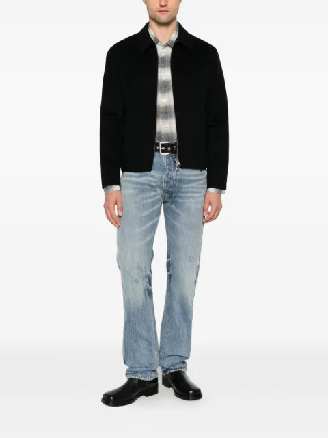 RHUDE side-stripe distressed jeans