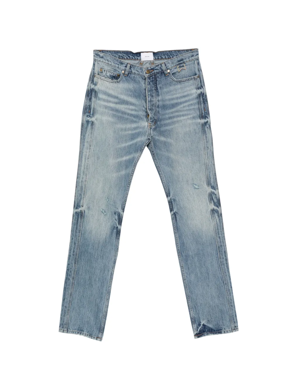 RHUDE side-stripe distressed jeans Blauw