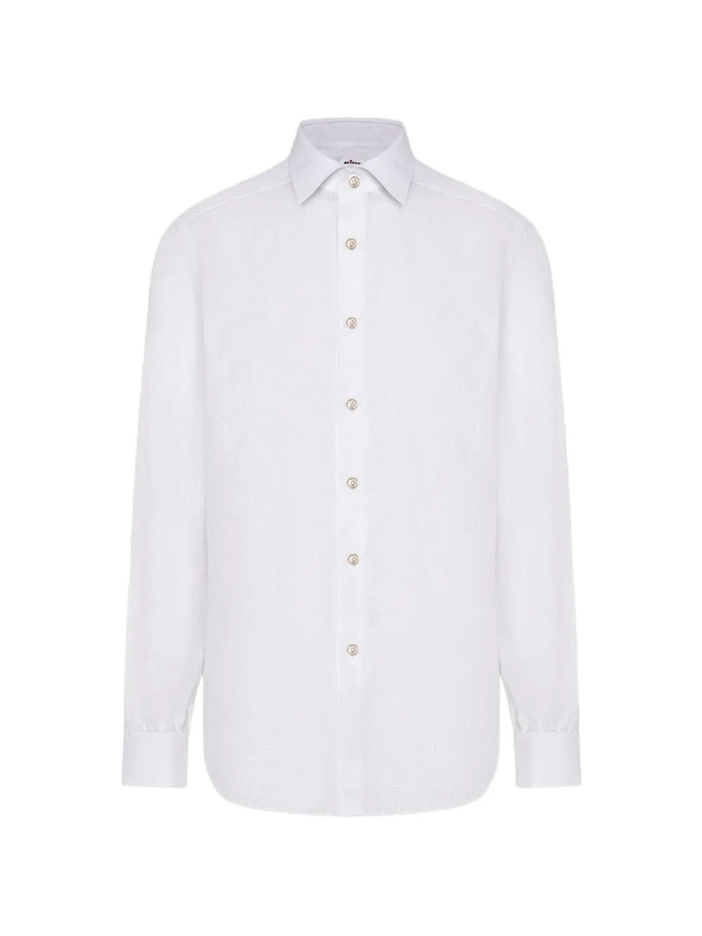 Kiton Overhemd met parelmoeren knopen Wit