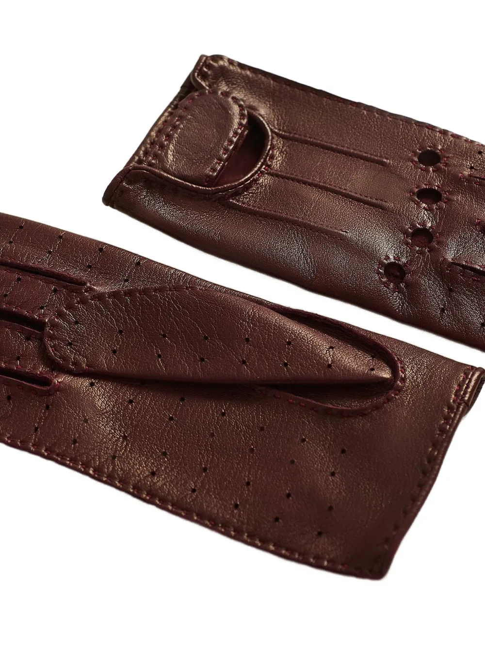 Kiton Geperforeerde handschoenen Rood