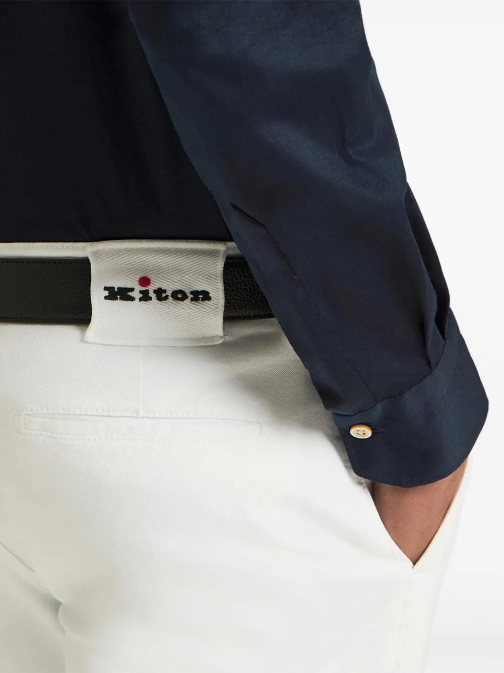 Kiton Ruimvallende broek Wit