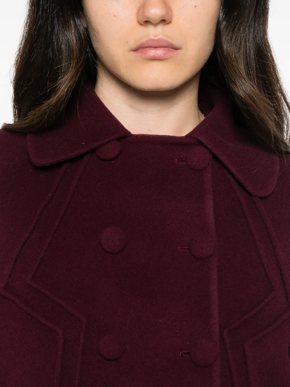 Ermanno Scervino double-breasted cropped jacket Paars