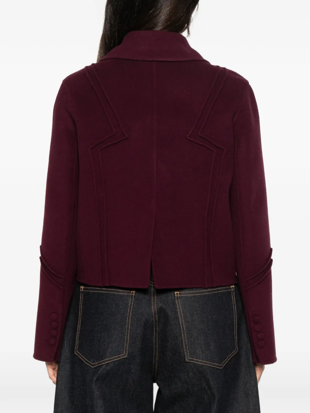 Ermanno Scervino double-breasted cropped jacket Paars