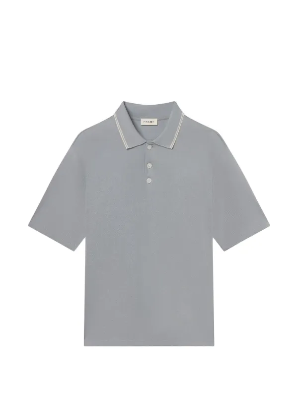 Frame Tipping-detail Polo Shirt in Blue