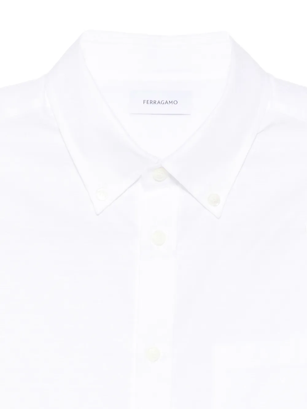 Ferragamo button-down monogram-print shirt Wit
