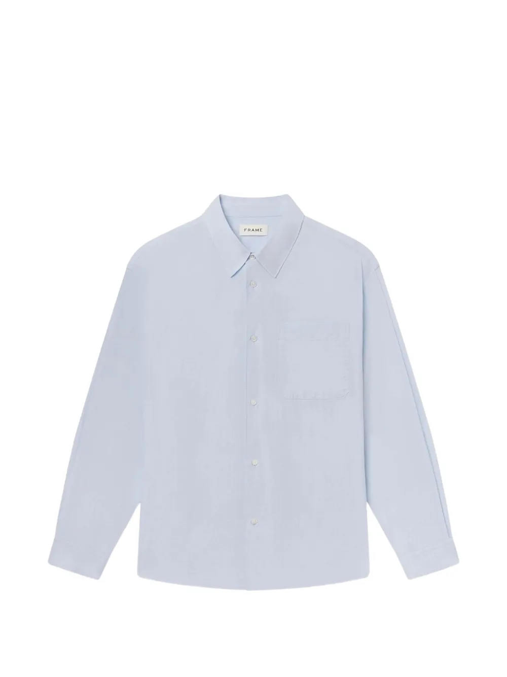 FRAME Patch-pocket Long-sleeve Shirt in Blue, view 2