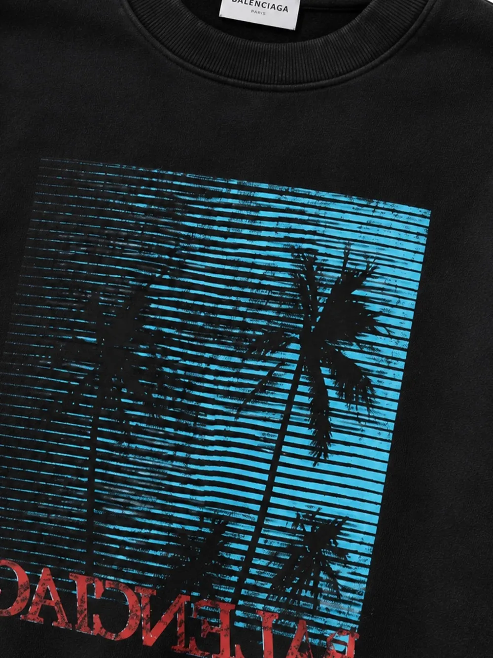Balenciaga Sweater met grafische logoprint Zwart