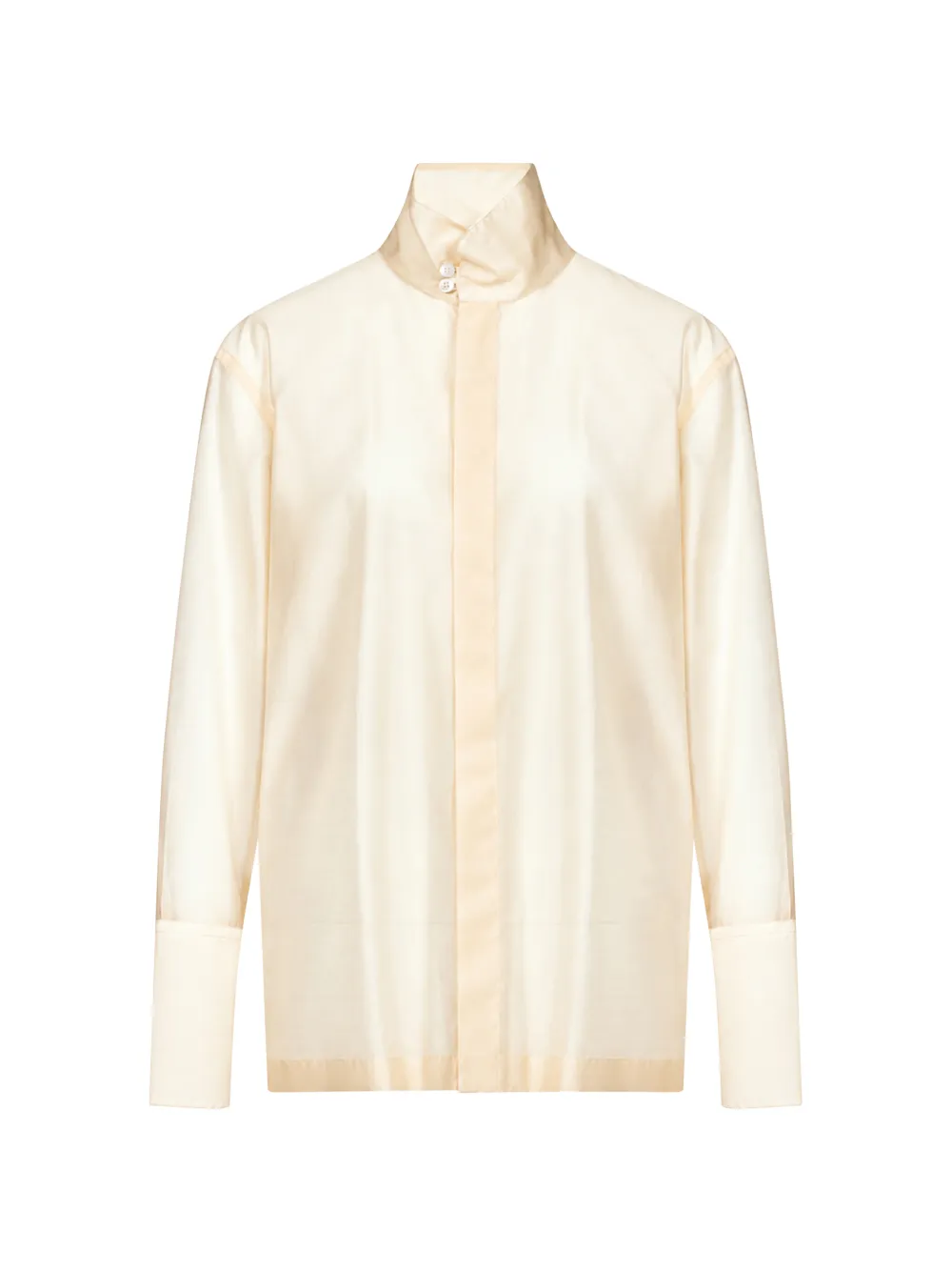 THELATEST Edith high-neck long-sleeved shirt - Neutrals