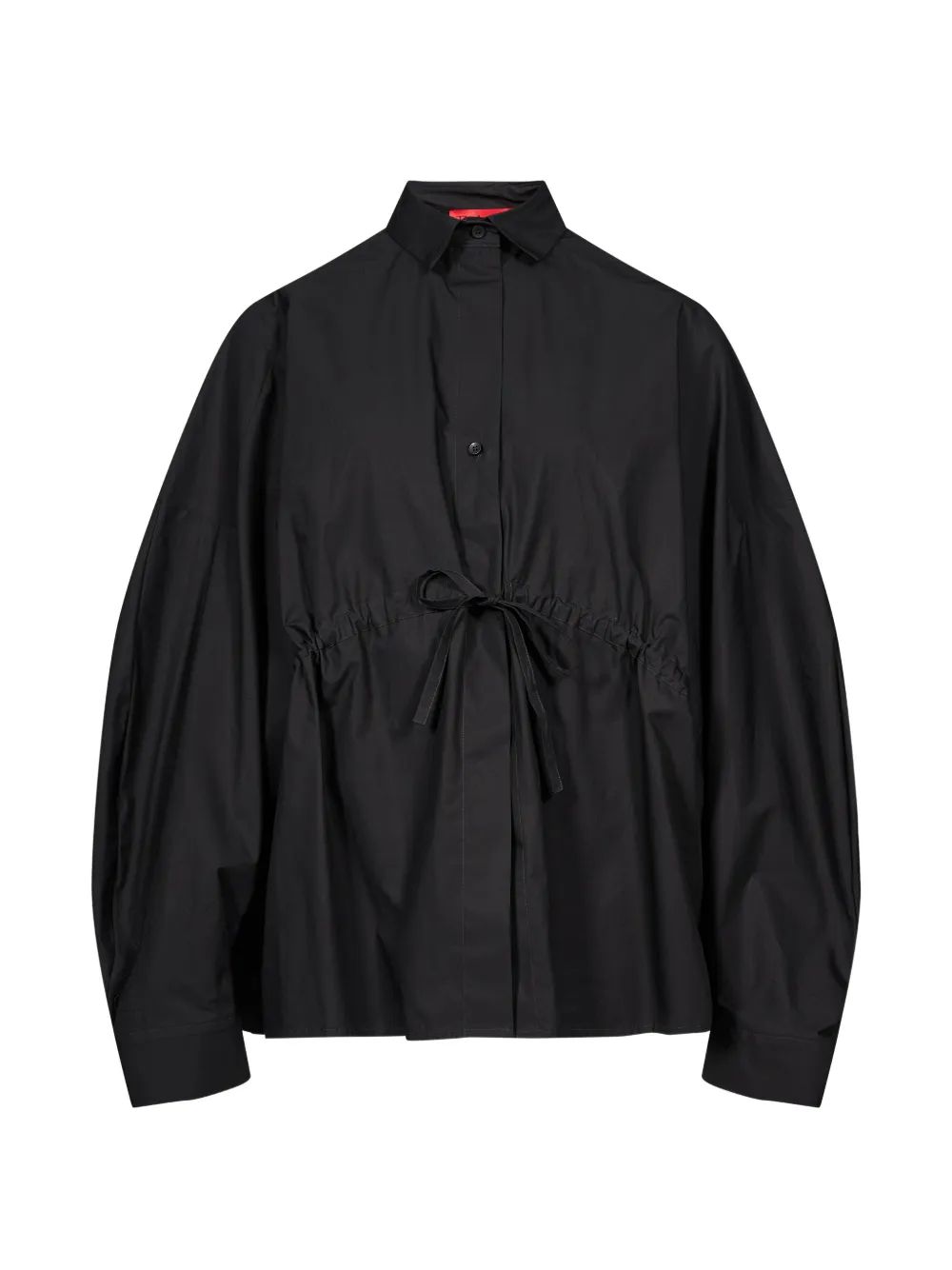 THELATEST drawstring-waist oversized shirt - Schwarz