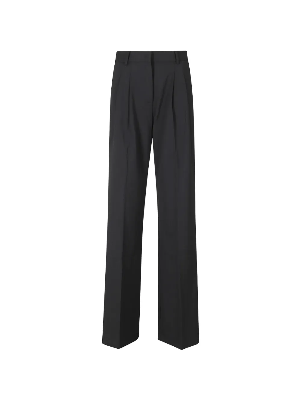 THE ANDAMANE Nathalie pleated wide-leg trousers Zwart