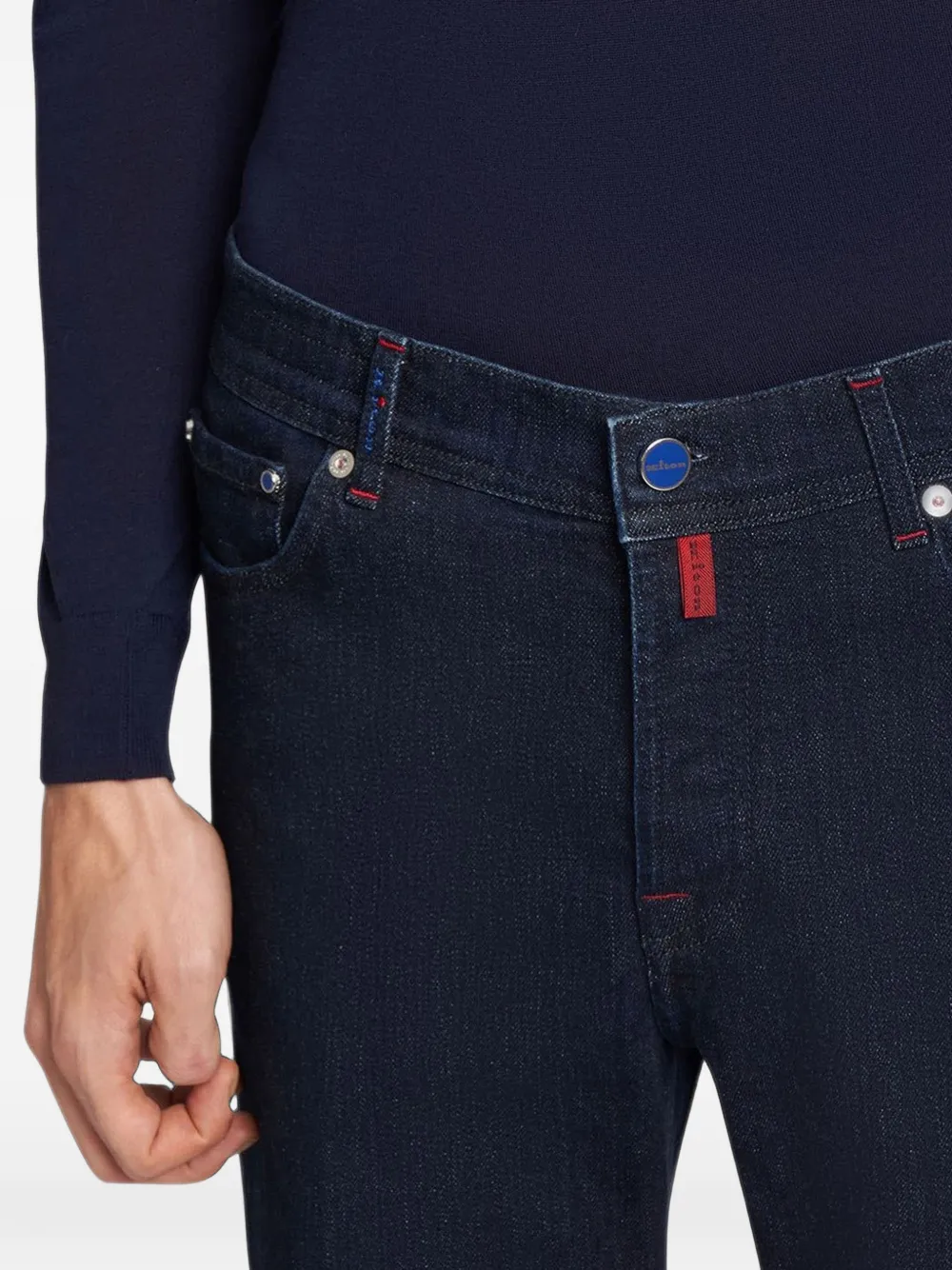 Kiton Jeans met vijf zakken Blauw