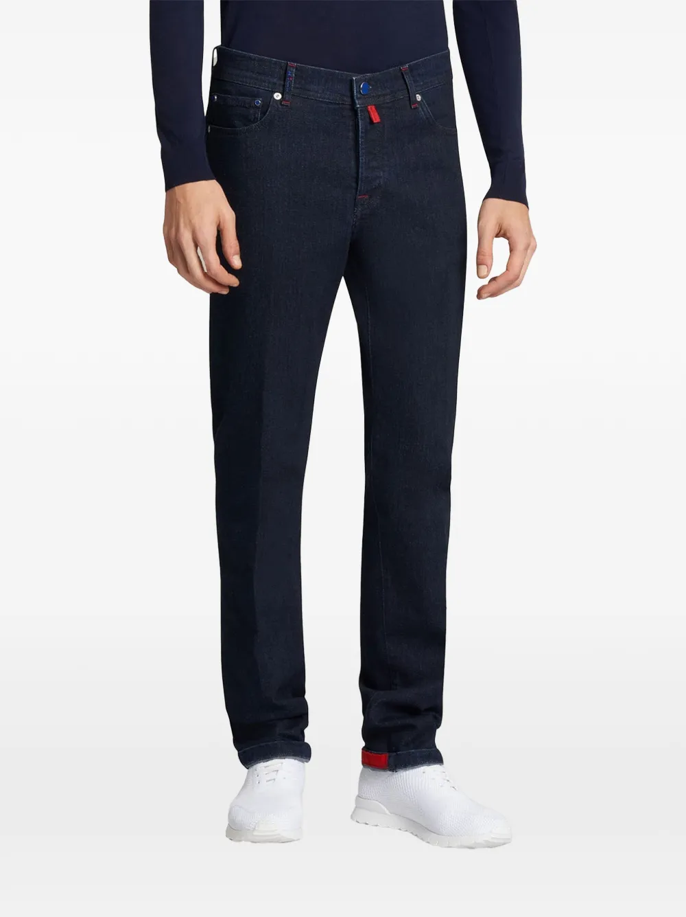 Kiton Jeans met vijf zakken Blauw